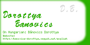 dorottya banovics business card